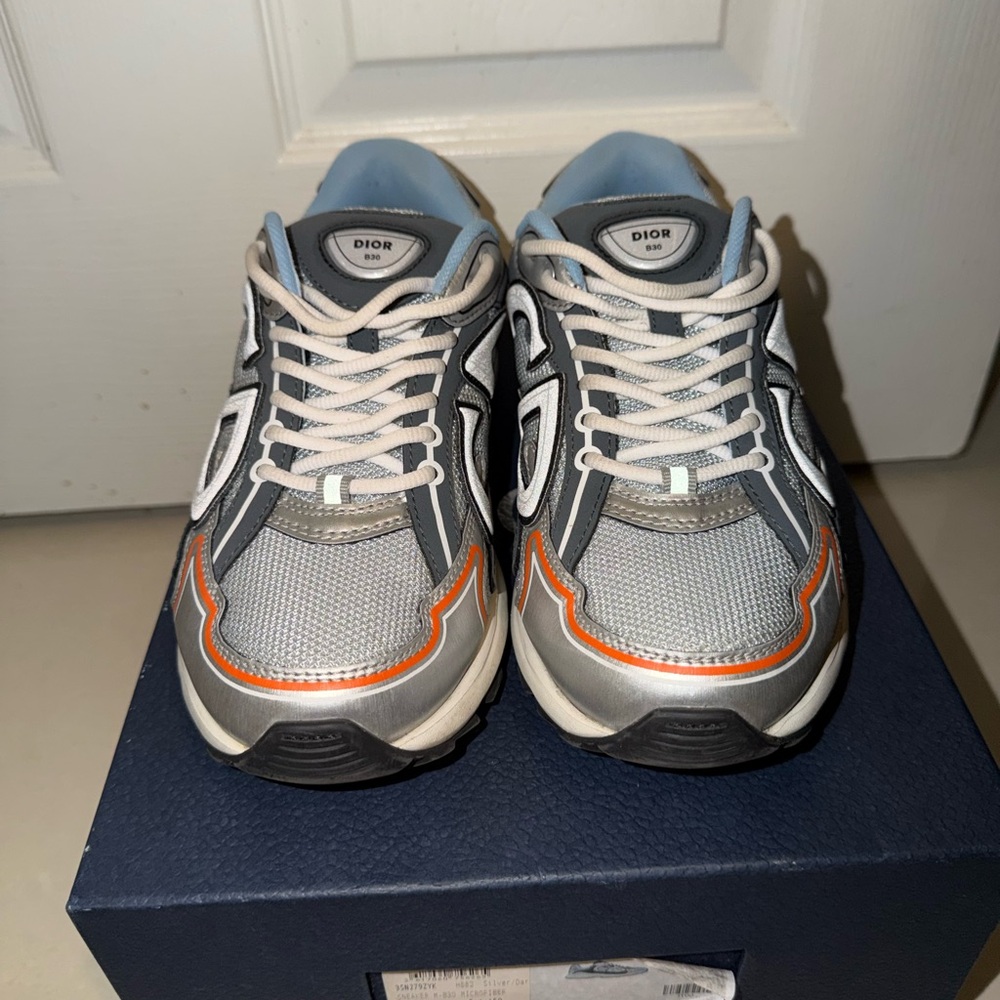 Dior Sneakers in Gray and Orange